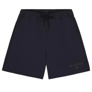 (WMNS) New Balance Small Logo Print Short Asia Sizing 'Black' AWS41514-BK