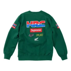 Supreme x Honda Fox Racing Crewneck 'Green' SUP-FW19-594