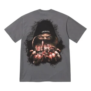 Supreme FW23 Week 7 Fighter T-shirt 'Grey' SUP-FW23-133