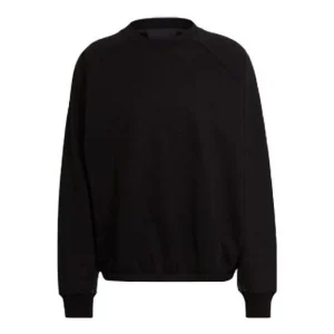 Men's adidas originals Solid Color Loose Casual Round Neck Pullover Black HD2242