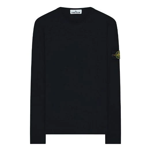 STONE ISLAND Garment Dyed Crew Lightweight Sweatshirt 'Black' 731564450-V0020