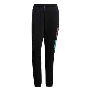 Men's adidas neo Radio W TP Multi-Color Logo Sports Pants/Trousers/Joggers Black HG9042