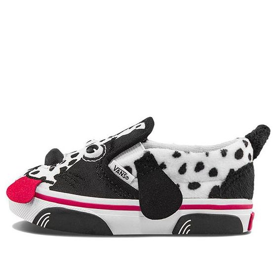(TD) Vans Slip-On Dog Pattern 'Black White' VN0A4VJM6BT