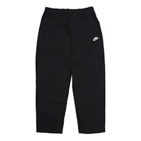 Men's Nike Solid Color Casual Straight-Leg Cropped Sweatpants Autumn Black DM6824-010