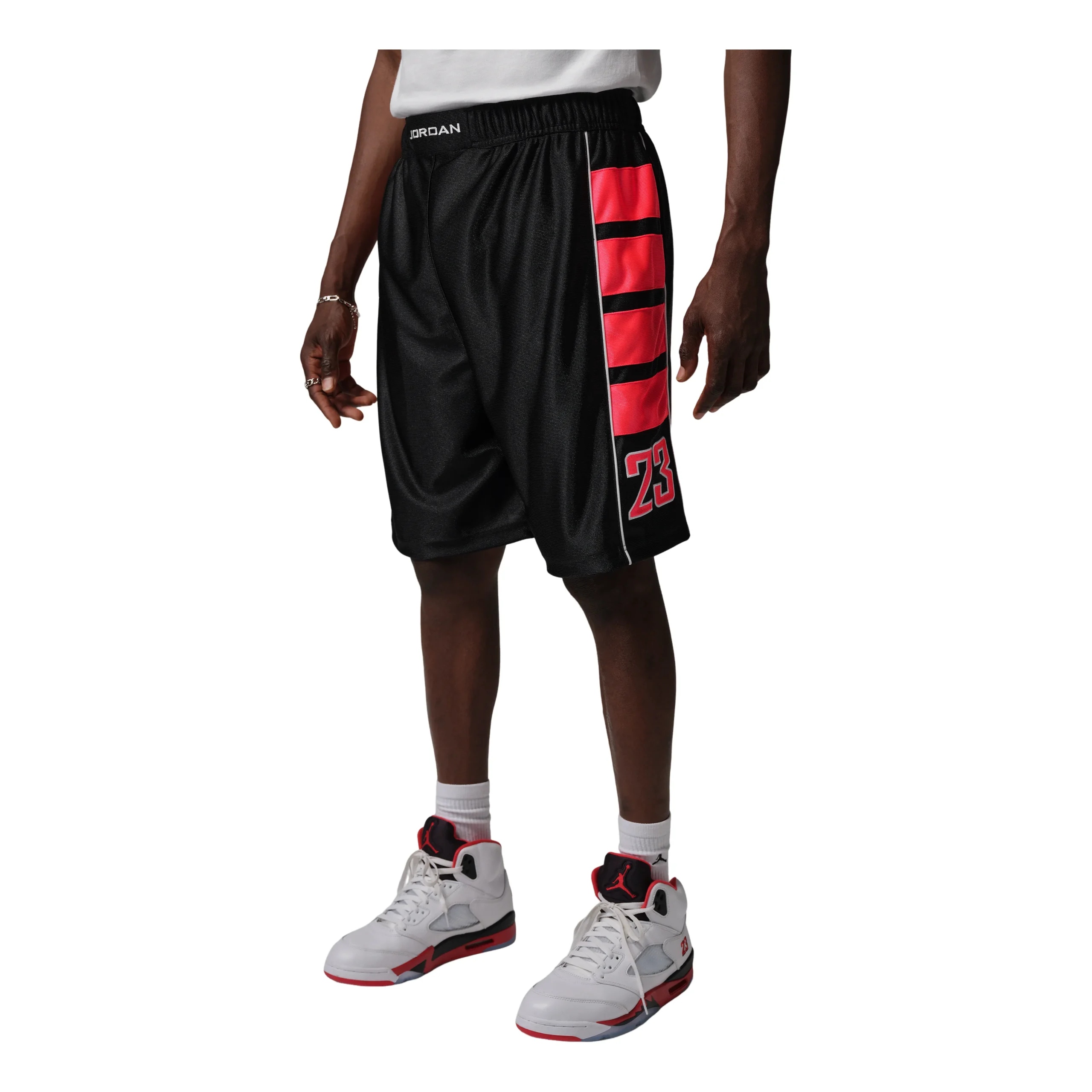 Jordan Brooklyn Cat Scratch Shorts 'Black Infrared 23' HV0560-014