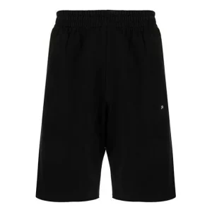 Off-White SS22 Wave Diag Printing Sports Shorts Ordinary Version Black OMCI006S22FLE0151001