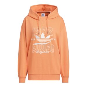 (WMNS) adidas originals Logo Sportswear Hoodie 'light khaki brown' IW9413