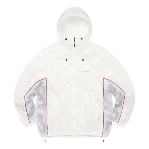 Supreme Ripstop Hooded Windshell 'White Grey' SUP-SS22-812