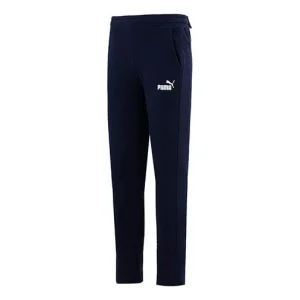 PUMA Essentials Logo Pants 'Navy White' 589024-06