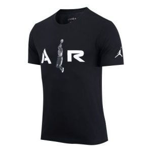 Air Jordan Flying Man Dunk Printing Short Sleeve Black T-Shirt CZ2330-010
