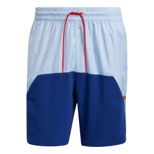 adidas Trae Short Colorblock Basketball Sports Shorts Blue H56327
