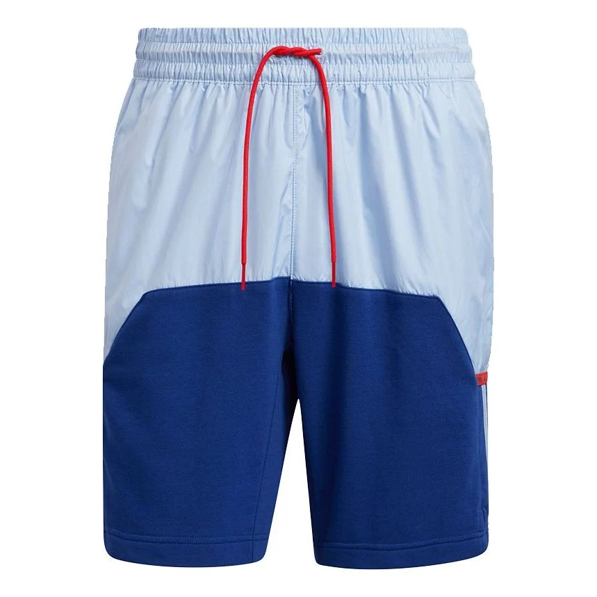 adidas Trae Short Colorblock Basketball Sports Shorts Blue H56327