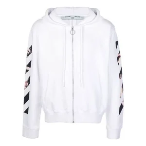 Off-White SS20 Caravaggio Arrow Slim Zipped For Men White OMBE001S20E300040188