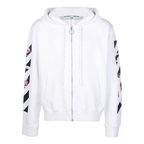 Off-White SS20 Caravaggio Arrow Slim Zipped For Men White OMBE001S20E300040188