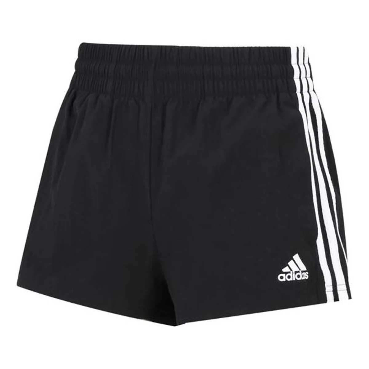 (WMNS) adidas Essentials 3-Stripes Woven Shorts Loose Fit Asia Sizing 'Black White' HE9345