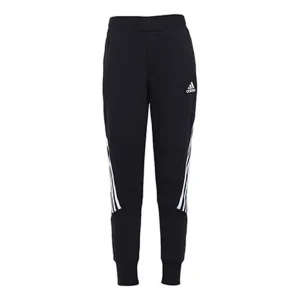 (GS) adidas Woven Knitted Pants 'Black White' H45066
