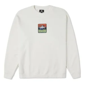 Converse Counter Climate Graphic Crew Sweatshirt Asia Sizing 'White' 10025032-A02