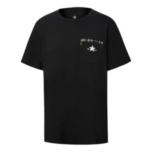 (WMNS) Converse Pocket Round Neck Short Sleeve Black 10020519-001