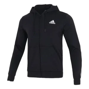 Men's adidas Dk Fz Hd Casual Sports Knit Jacket Black GS1581