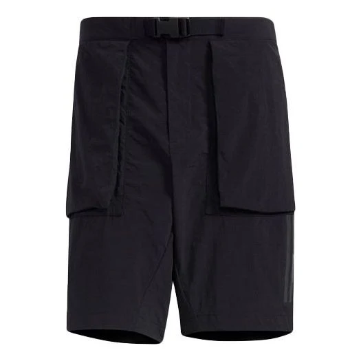adidas M Tec Wv Sho Big Pocket Solid Color Sports Shorts Black GN0787