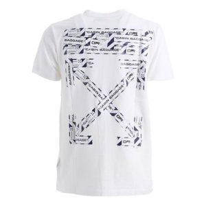 Off-White SS21 Logo Alphabet Printing Round Neck Short Sleeve Ordinary Version White OMAA027S201850030188
