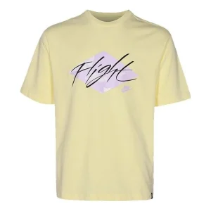 Air Jordan Flight Logo T-Shirt 'Yellow Purple' DO8897-821