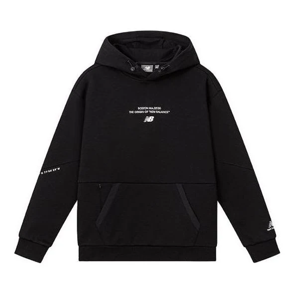 New Balance Sportswear Hoodie Asia Sizing 'Black White' 5CC39593-BK