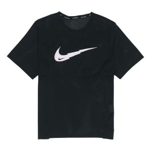 Nike Quick Dry Breathable Mesh Sports Short Sleeve Black DB4006-010