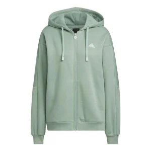 (WMNS) adidas Word FZ Hoodies Asia Sizing 'Olive Green' IK9894