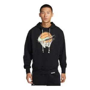 Nike Dri-FIT Standard Issue Basketball Hoodie 'Black Lime Blast' FB7138-010