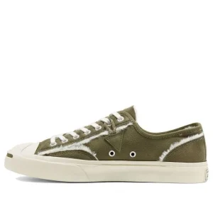 Converse Faux Fur-Lined Leather Jack Purcell 'Green White' 166511C