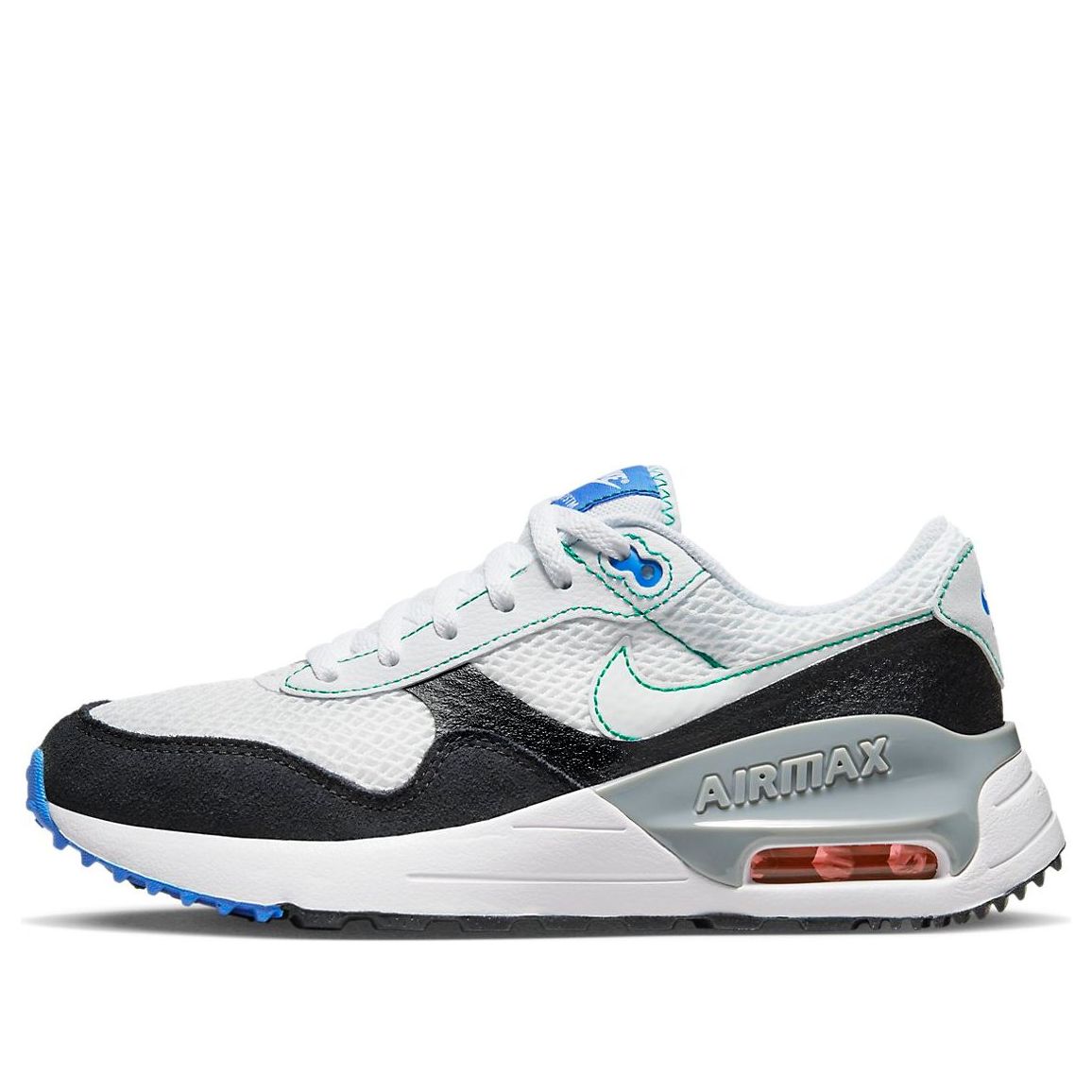 (GS) Nike Air Max SYSTM 'White Black Green' DQ0284-107