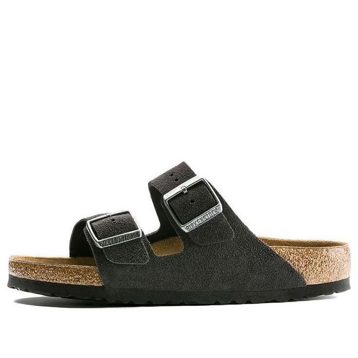 Birkenstock Arizona Soft Footbed Suede Leather Narrow Fit Sandals 'Velvet Gray' 0552323