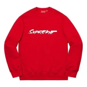 Supreme Futura Logo Crewneck Sweater 'Red White' SUP-FW20-171