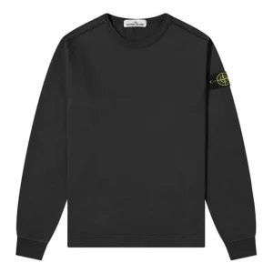 STONE ISLAND Garment Dyed Lightweight Crew Sweatshirt 'Black' 731564450-V0029