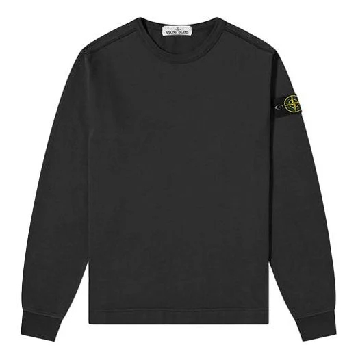 STONE ISLAND Garment Dyed Lightweight Crew Sweatshirt 'Black' 731564450-V0029