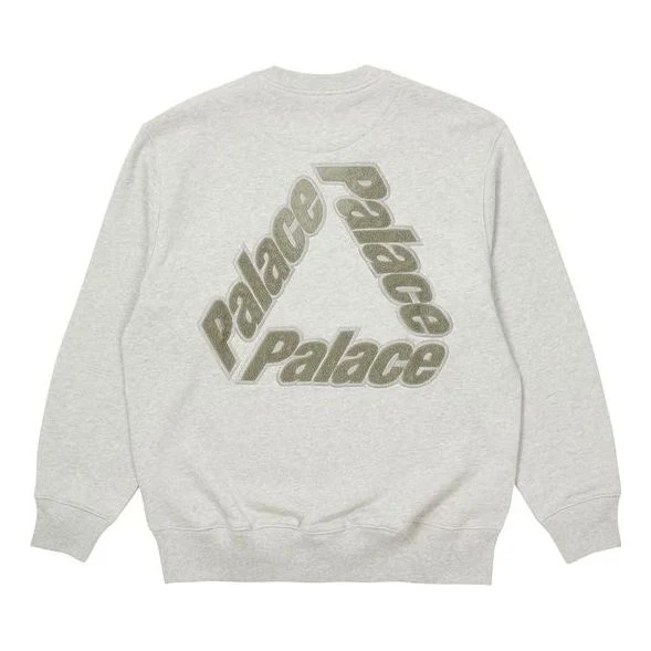 PALACE Unisex Logo Round-neck Sweatshirt Grey P20CS007
