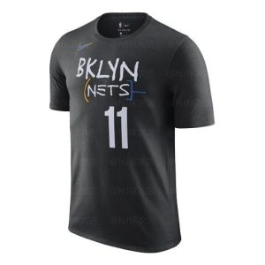 Men's Nike Basketball Sports Short Sleeve SW Fan Edition Brooklyn Nets Kyrie Irving No. 11 Black T-Shirt CT9420-013