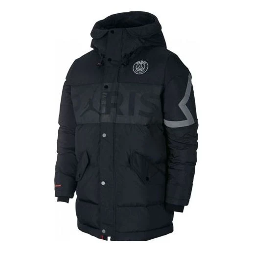 Air Jordan x Paris Saint-Germain Down Parka Jacket 'Black' BQ8371-010