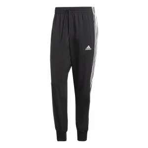 adidas AEROREADY Essentials Tapered Cuff Woven 3-Stripes Pants 'Black' IC0041