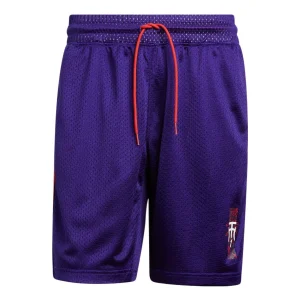 Men's adidas Stripe Printing Lacing Sports Shorts Blue HS8518