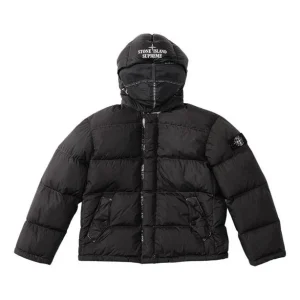 Supreme x Stone Island Painted Camo Crinkle Down Jacket 'Black' SUP-FW20-295
