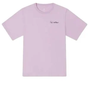 (WMNS) Converse Summer Verbiage T-Shirt Asia Sizing 'Purple' 10027223-A02