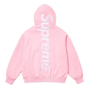 Supreme FW23 Week8 Satin Appliqu Hoodie 'Pink' SUP-FW23-148