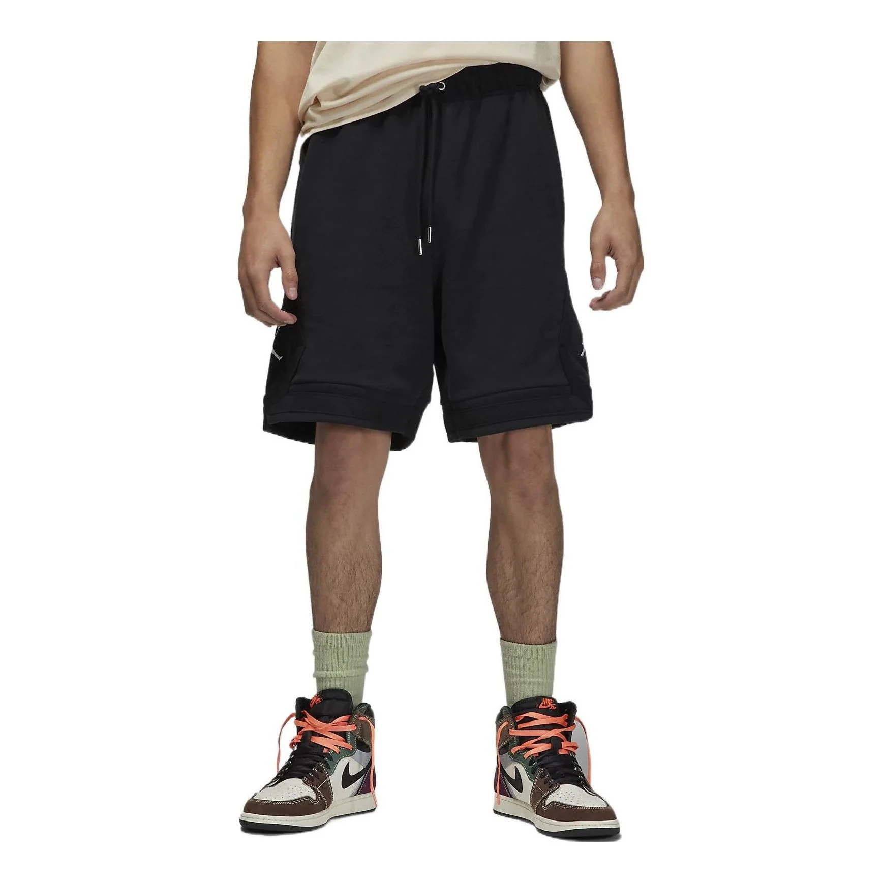Air Jordan Solid Color Straight Shorts Black DQ7472-010