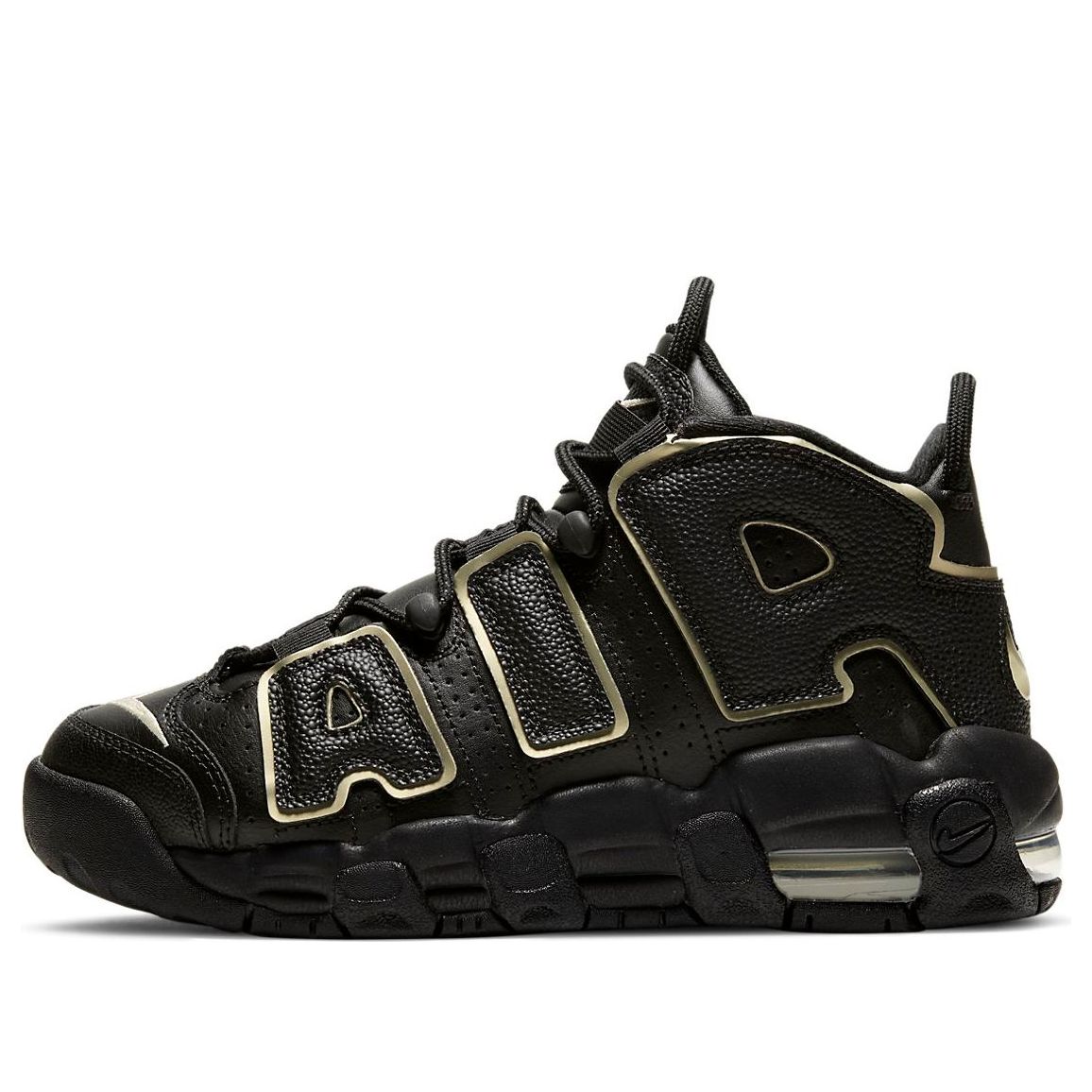 (GS) Nike Air More Uptempo 'Black Metallic Gold Star' DD3038-001