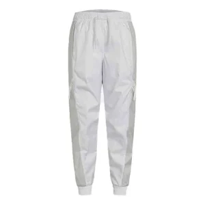 Nike Air Contrast Stitched Windproof Tie Woven Sweatpants For Men White DA0241-100