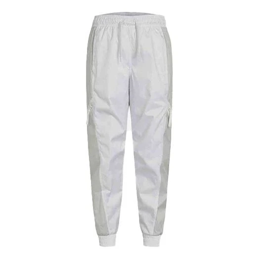 Nike Air Contrast Stitched Windproof Tie Woven Sweatpants For Men White DA0241-100