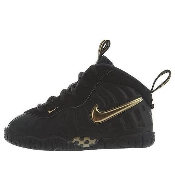 (TD) Nike Little Posite Pro 'Black Metallic Gold' 843769-010