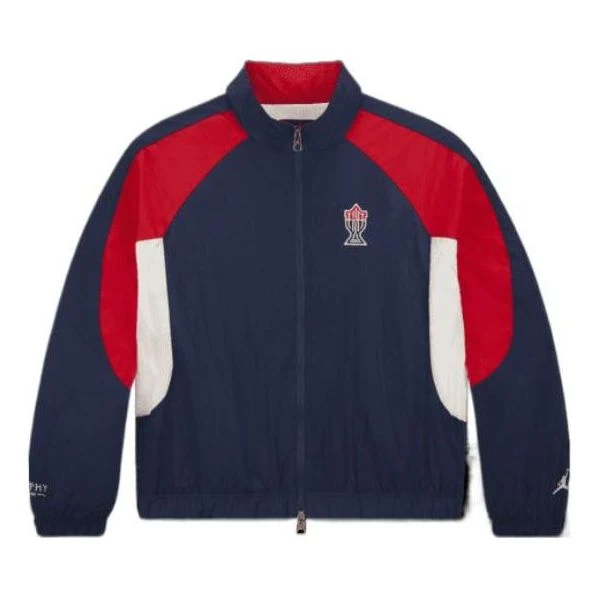 Air Jordan x Trophy Room Woven Jacket 'Blue Red' DR2955-410